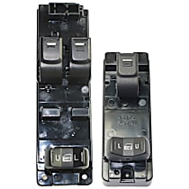 Front, Driver and Passenger Side Window Switches, Black