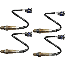 Before and After Catalytic Converter, Driver and Passenger Side Oxygen Sensors, 4-Wire