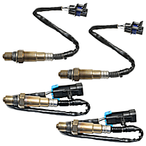 Before and After Catalytic Converter, Driver and Passenger Side Oxygen Sensors, 4-Wire