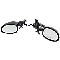 Driver and Passenger Side Mirror, Manual Adjust, Non-Heated, Paintable, Non-Folding, No Signal Light, No Blind Spot Feature, No Memory, No Puddle Light, No Auto-Dimming