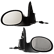 Driver and Passenger Side Mirror, 4-Door, Wagon, Type 1, Manual Adjust, Non-Heated, Textured Black, Non-Folding, No Signal Light, No Blind Spot Feature, No Memory, No Puddle Light, No Auto-Dimming