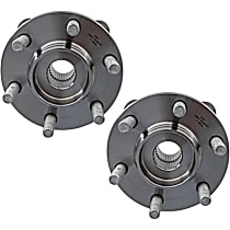 Front or Rear, Driver and Passenger Side Wheel Hub, 6 Lugs, With Bearing