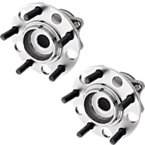 Rear, Driver and Passenger Side Wheel Hub, AWD, 5 Lugs, With Bearing