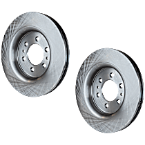 Front Brake Disc, Plain Surface, Vented, 6 Lugs, 350.01 mm