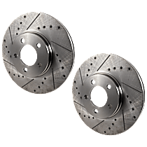 Front Brake Disc, Cross-drilled and Slotted, Vented, 5 Lugs, 293.88 mm, 3.0L 6Cyl