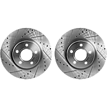 Front Brake Disc, Cross-drilled and Slotted, Vented, 5 Lugs, 299.97 mm, 2.0L 4Cyl