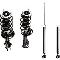 Front and Rear, Driver and Passenger Side Shock and Fully Loaded Strut, Front Wheel Drive