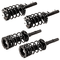 Front and Rear, Driver and Passenger Side Fully Loaded Strut, FWD, Sedan