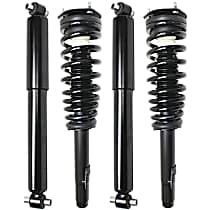 Front and Rear, Driver and Passenger Side Shock and Fully Loaded Strut, FWD