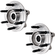 Rear, Driver and Passenger Side Wheel Hub, 6 Lugs, With Bearing, RWD