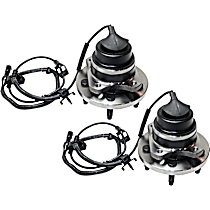 Front, Driver and Passenger Side Wheel Hub, 5 Lugs, With Bearing, With Sensor, 4.6L, 8Cyl