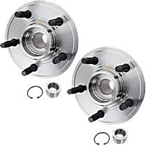 Rear, Driver and Passenger Side Wheel Hub Repair Kit, 5 Lugs, With Bearing, Without Sensor