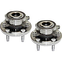 Front or Rear, Driver and Passenger Side Wheel Hub, Front Or Rear, 5 Lugs, With Bearing