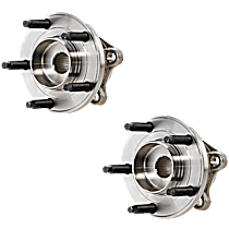 Rear, Driver and Passenger Side Wheel Hub, All Wheel Drive, 5 Lugs, With Bearing, AWD
