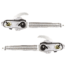 Front, Driver and Passenger Side Manual Window Regulator, Hand-Crank Type
