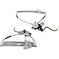 Front and Rear, Driver and Passenger Side Power Window Regulator, With Motor
