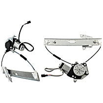Rear, Driver and Passenger Side Power Window Regulator, With Motor