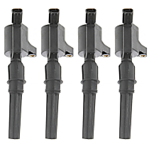 Ignition Coil, With Curve Coil Boot, Set of 4, 8 Cyl 5.4L