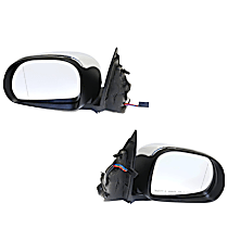Driver and Passenger Side Mirrors, Power, Manual Folding, Heated, Chrome, No Signal Light, No Memory, No Puddle Light, No Auto-Dimming, No Blind Spot Feature