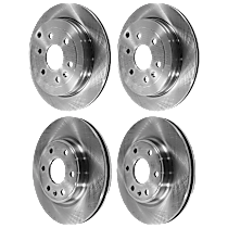 Front and Rear Brake Disc, Plain Surface, Vented, 6 Lugs