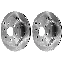 Rear Brake Disc, Plain Surface, Vented, 6 Lugs, 330.96 mm