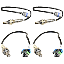 Before and After Catalytic Converter Oxygen Sensor, Cab & Chassis, Set of 4, 4-wire, 6.0L 8Cyl