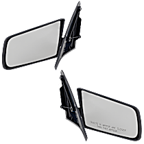 Driver and Passenger Side Mirror, Manual Adjust, Non-Heated, Textured Black, Manual Folding, No Signal Light, No Blind Spot Feature, No Memory, No Puddle Light, No Auto-Dimming