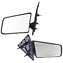 Driver and Passenger Side Mirror, Manual Adjust, Non-Heated, Textured Black, Manual Folding, No Signal Light, No Blind Spot Feature, No Memory, No Puddle Light, No Auto-Dimming