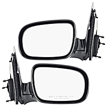 Driver and Passenger Side Mirror, Manual Adjust, Non-Heated, Manual Folding, Paintable, No Signal Light, No Memory, No Puddle Light, No Auto-Dimming, No Blind Spot Feature
