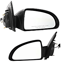 Driver and Passenger Side Mirror, Manual Adjust, Non-Heated, Textured Black, Non-Folding, No Signal Light, No Blind Spot Feature, No Memory, No Puddle Light, No Auto-Dimming