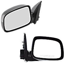 Driver and Passenger Side Mirrors, Manual Adjust, Manual Folding, Non-Heated, Paintable, No Signal Light, No Memory, No Puddle Light, No Auto-Dimming, No Blind Spot Feature