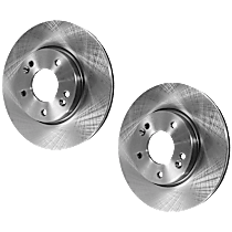Front Brake Discs, Plain Surface, Vented, 5 Lugs, 11.02 in.