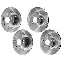 Front and Rear Brake Disc, Plain Surface, 5 Lugs, 299.97 mm front and 281.69 mm rear, 2.4L 4Cyl