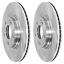 Front Brake Discs, Plain Surface, Vented, 5 Lugs, 12.01 in., Pro-Line Series