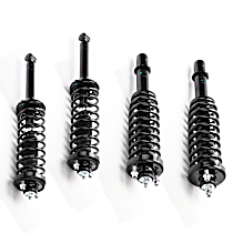 Front and Rear, Driver and Passenger Side Fully Loaded Strut, FWD