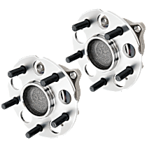 Rear, Driver and Passenger Side Wheel Hub, 4-Wheel ABS, 4 Lugs, With Bearing