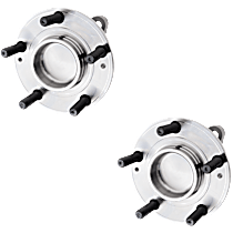 Rear, Driver and Passenger Side Wheel Hubs, With Bearing, With Sensor, 5 x 4.5 in. Bolt Pattern, Front Wheel Drive