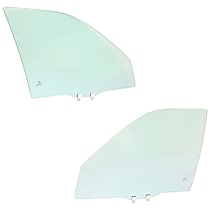 Front, Driver and Passenger Side Door Glass, Green Tint, FD21571 GTYN, FD21572 GTYN