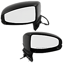 Driver and Passenger Side Mirrors, Power, Manual Folding, Non-Heated, Paintable, No Signal Light, No Memory, No Puddle Light, No Auto-Dimming, No Blind Spot Feature