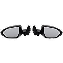 Driver and Passenger Side Mirrors, Power, Manual Folding, Heated, Paintable, In-housing Signal Light, Without memory, Without Puddle Light, Without Auto-Dimming, With Blind Spot Detection in Glass