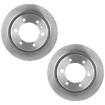 Rear, Driver and Passenger Side Brake Disc, Plain Surface, Vented, 6 Lugs, 313.44 mm
