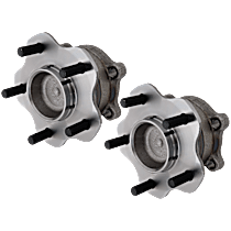 Front, Driver and Passenger Side Wheel Hub, 5 Lugs, With Bearing, AWD