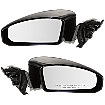 Driver and Passenger Side Mirror, 2-Door, Power Adjust, Non-Heated, Paintable, Manual Folding, No Signal Light, No Blind Spot Feature, No Memory, No Puddle Light, No Auto-Dimming, Coupe
