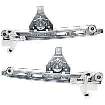 Rear, Driver and Passenger Side Power Window Regulator, Without Motor