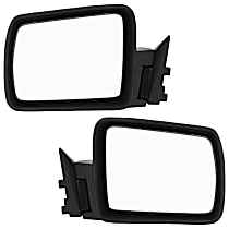Driver and Passenger Side Mirror, Power Adjust, Non-Heated, Paintable, Non-Folding, No Signal Light, No Blind Spot Feature, No Memory, No Puddle Light, No Auto-Dimming