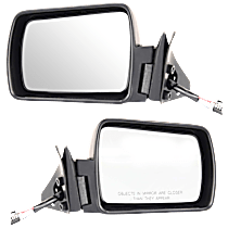 Driver and Passenger Side Mirror, Manual Adjust, Non-Heated, Paintable, Manual Folding, No Signal Light, No Blind Spot Feature, No Memory, No Puddle Light, No Auto-Dimming