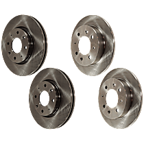 Front and Rear Brake Disc, Plain Surface, 4 Lugs, LX, 2.0L 4Cyl