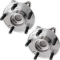 Front, Driver and Passenger Side Wheel Hub, FWD, 5 Lugs, With Bearing