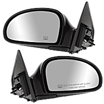 Driver and Passenger Side Mirror, Power Adjust, Heated, Paintable, Manual Folding, No Signal Light, No Blind Spot Feature, No Memory, No Puddle Light, No Auto-Dimming