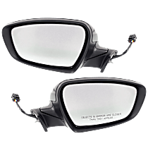 Driver and Passenger Side Mirror, Power Adjust, Heated, Paintable, Power Folding, In-housing Signal Light, No Blind Spot Feature, No Memory, With Puddle Light, No Auto-Dimming